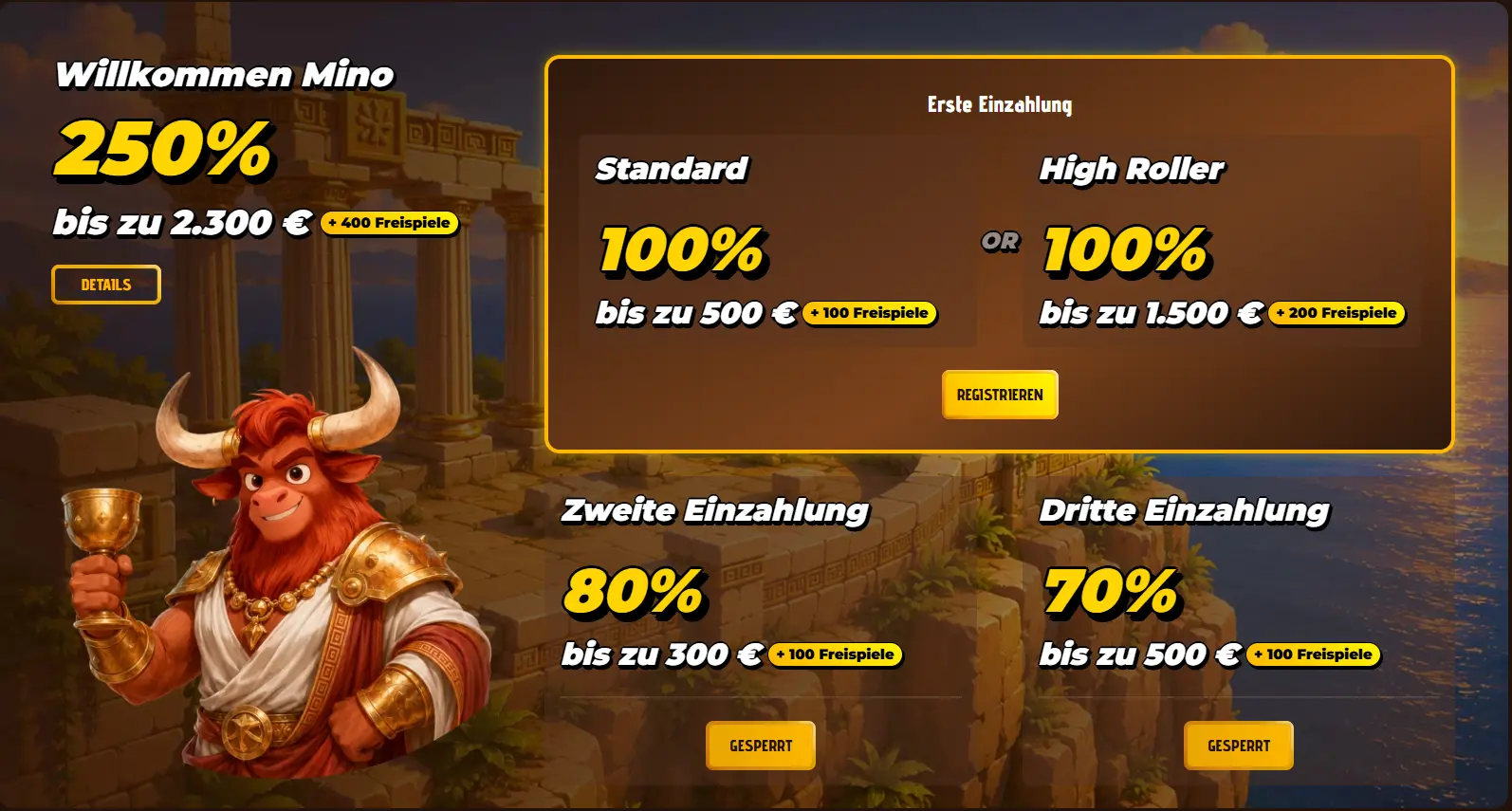 mino casino bonus